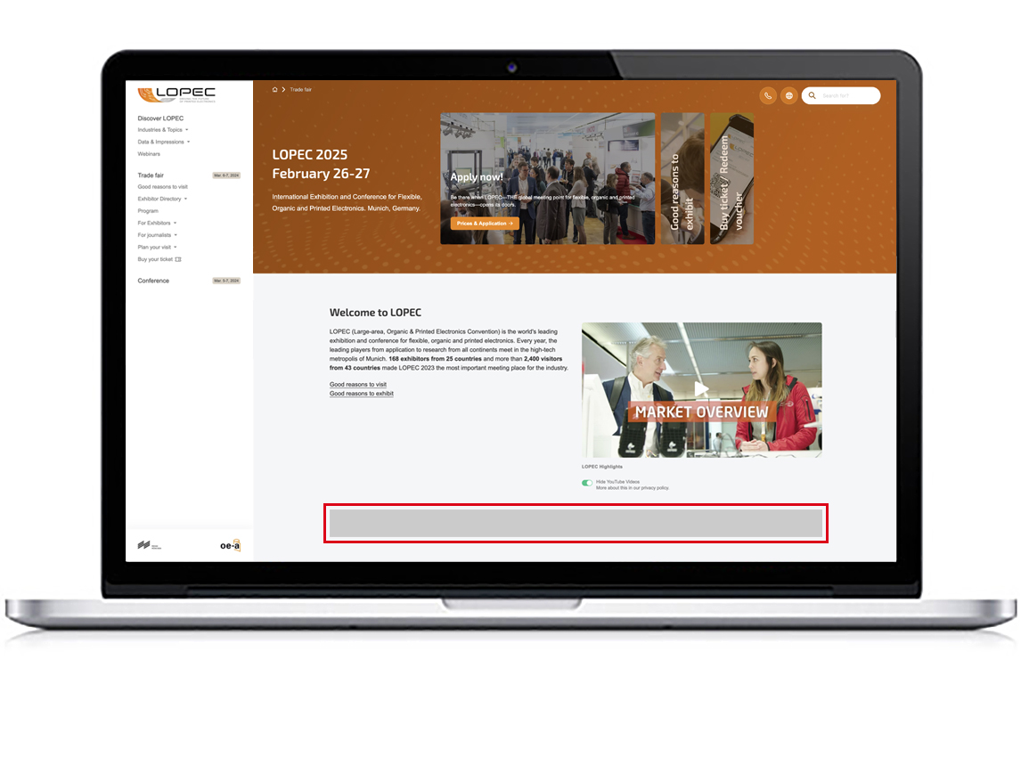 Landing-Page Banner Center