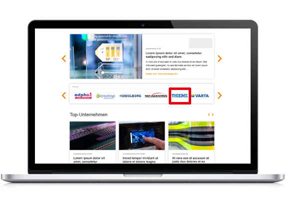 Logo banner in the industry directory